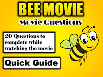 Preview of Bee Movie (2007) - 20 Movie Questions with Answer Key (Quick Guide)