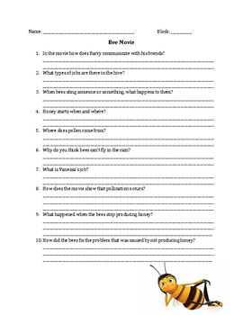 Preview of Bee Movie Questions