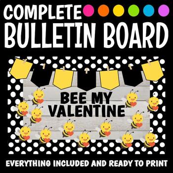 Bee My Valentine Complete Bulletin Board Kit for Valentines Day with ...