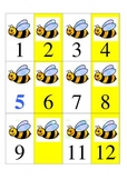 Bee Number Line - full size classroom number line 1 to 100