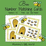 Bee Number Matching Cards