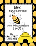 Bee 10-Frame Number Poster Set - Numbers 0-20