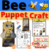 Bee Puppet Craft Activity Honey Bees Insect Spring Resourc