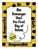 Bee Scavenger Hunt for First Day of School