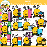 Bee School Supply Toppers Clip Art