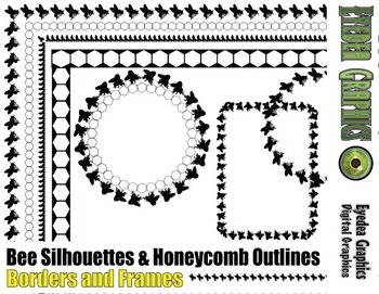 Preview of Bee Silhouette Borders