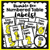 Bee Table Labels, Number Tables
