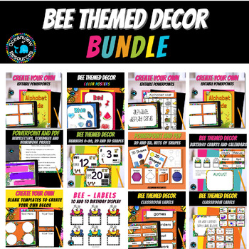 Preview of Bee Theme: Classroom Décor Bundle for Back to School