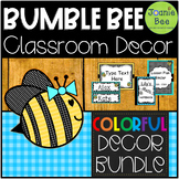 Bee Theme Classroom Decor Bundle (Editable)