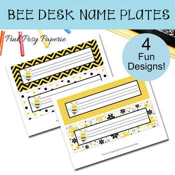 Cute Pink Bee Name Labels for School Supplies - Printable at Printable  Planning for only 5.95