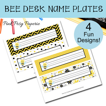 Busy Bees Classroom Name Tags / Printable Name Tags / Beehive Theme Summer  Class Theme / Editable Canva Template / Teacher Labeling Supplies 