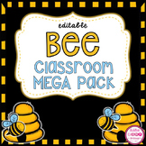 Bee Theme Classroom Decor (editable)