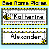 Bee Theme Classroom Decor Desk Name Plates Editable