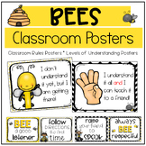 Bee Theme Classroom Rule & Levels of Understanding Posters