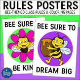 Classroom Rules Posters Bee Theme