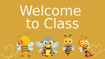 Preview of Bee Theme Classroom Slides Classroom Management