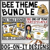 Bee Theme Classroom Table Numbers and Completion Certifica