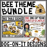 Bee Theme Classroom Table Numbers and Completion Certifica