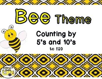 Preview of Bee Theme Counting by 5's and 10's