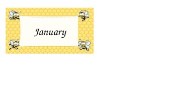 Preview of Bee Theme Months of the Year