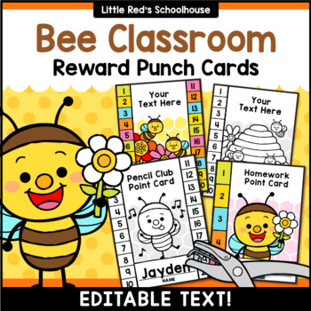Editable Behavior Punch Cards School Theme