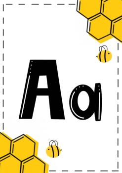 Preview of Bee Themed Alphabet Set