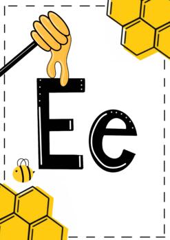 bee themed alphabet set by laura millsaps teachers pay teachers