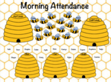 Bee Themed Attendance, Lunch Count Interactive Flipchart *