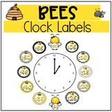 Bee Themed Classroom Clock Labels Decor