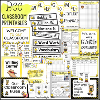 Bee Theme: Classroom Décor Bundle for Back to School — THE CLASSROOM NOOK