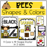 Bee Themed Classroom Decor Shapes & Colors Posters