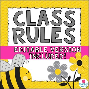 Bumble Bee Classroom Rules - Bee Classroom Decor Theme by Multi