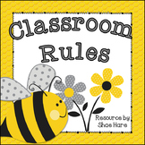 Bee Themed Classroom Rules to Support Positive Behavior EDITABLE