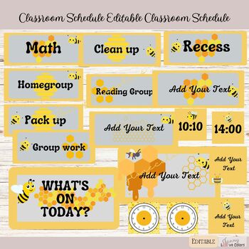 Bee theme daily schedule