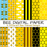 Bee Digital Paper - Bees Themes 12 Papers & Backgrounds (Set A)