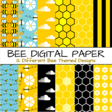 Bee Digital Paper - Bees Themes 12 Papers & Backgrounds (Set B)
