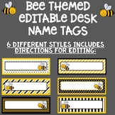 Bee Themed Editable Desk Tags Bumblebee Melonheadz Clip Art