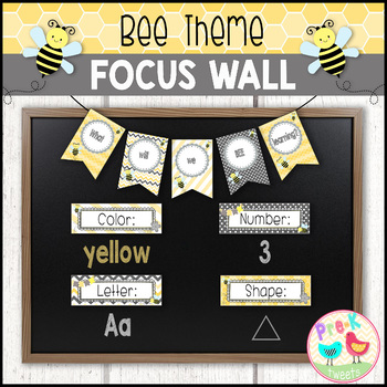 Preview of Bee Themed Focus Wall