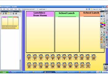 Preview of Bee Themed Lunch Count Flip Chart