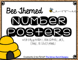 Bee Themed Number Posters with burlap