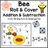 Bee Themed Roll & Cover Addition & Subtraction Games