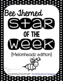 Bee Themed Star of the Week Poster