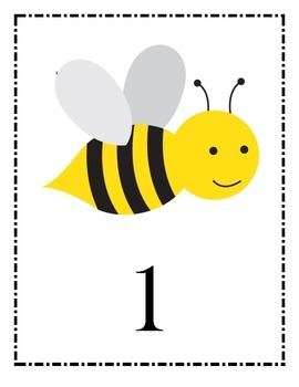 Preview of Bee Themed Table Numbers or Labels