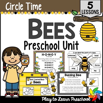 Preview of Bee Activities Lesson Plans Theme Unit for Preschool Pre-K