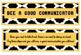 Bee a Good Communicator - Poster, Bulletin Board Set or Mi