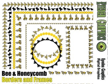 Preview of Bee and Honeycomb Border and Photo Frames