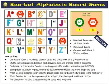 Preview of Bee-bot Alphabet Game Mat Cards