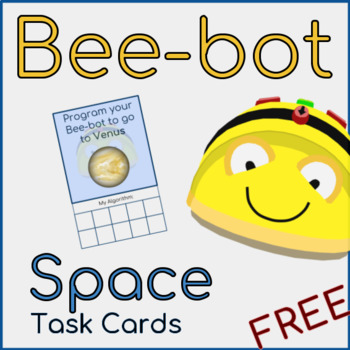 Preview of Bee-bot Space Task Cards FREE