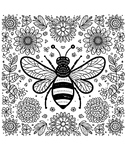 Bee coloring book for kids