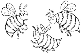 Preview of Bee colouring sheet